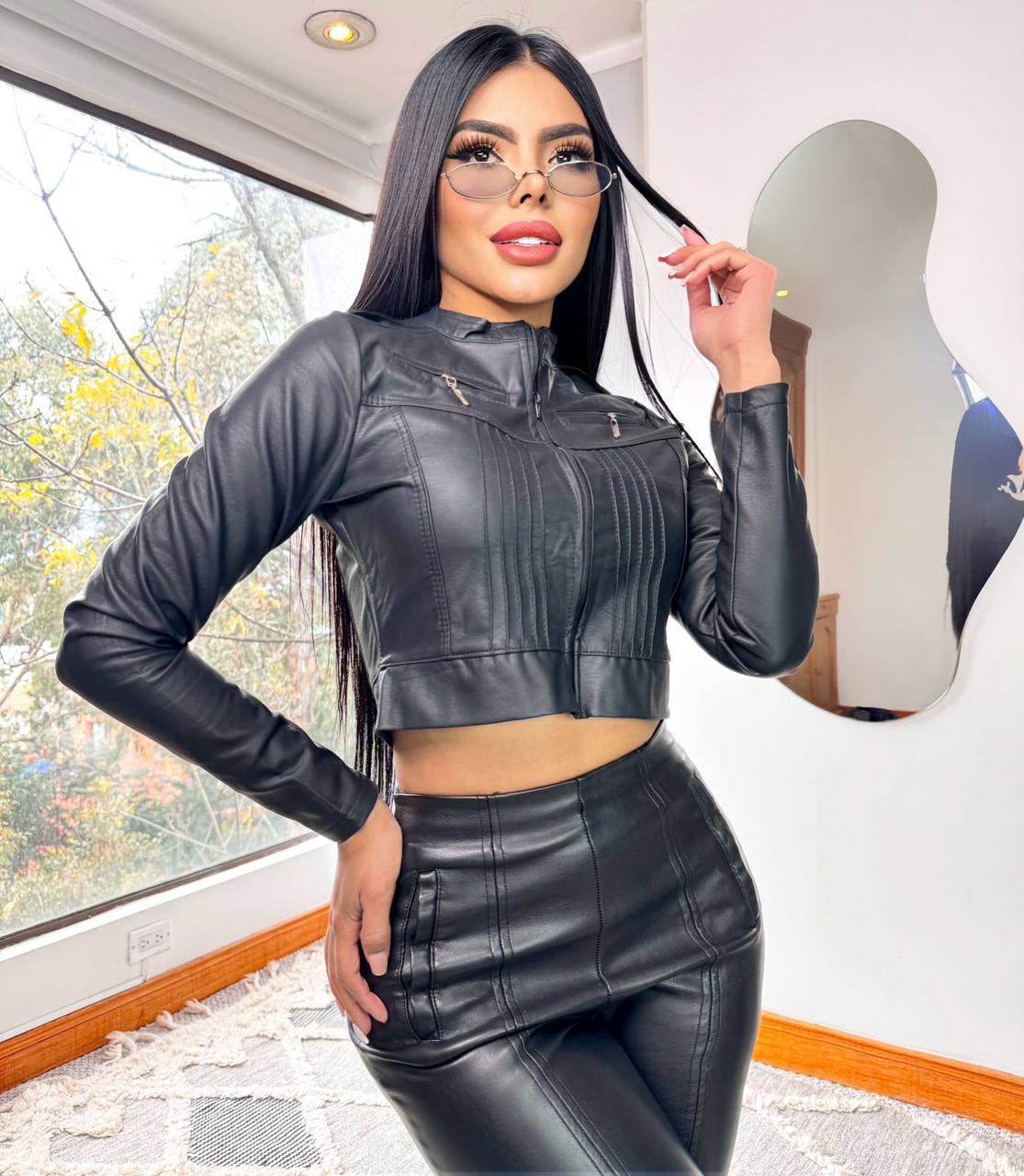 Chaqueta en cuero tes para dama R:TORERO