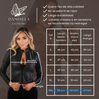 Chaqueta en cuero tes para dama R:TORERO