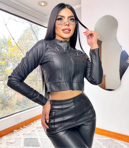Chaqueta en cuero tes para dama R:TORERO